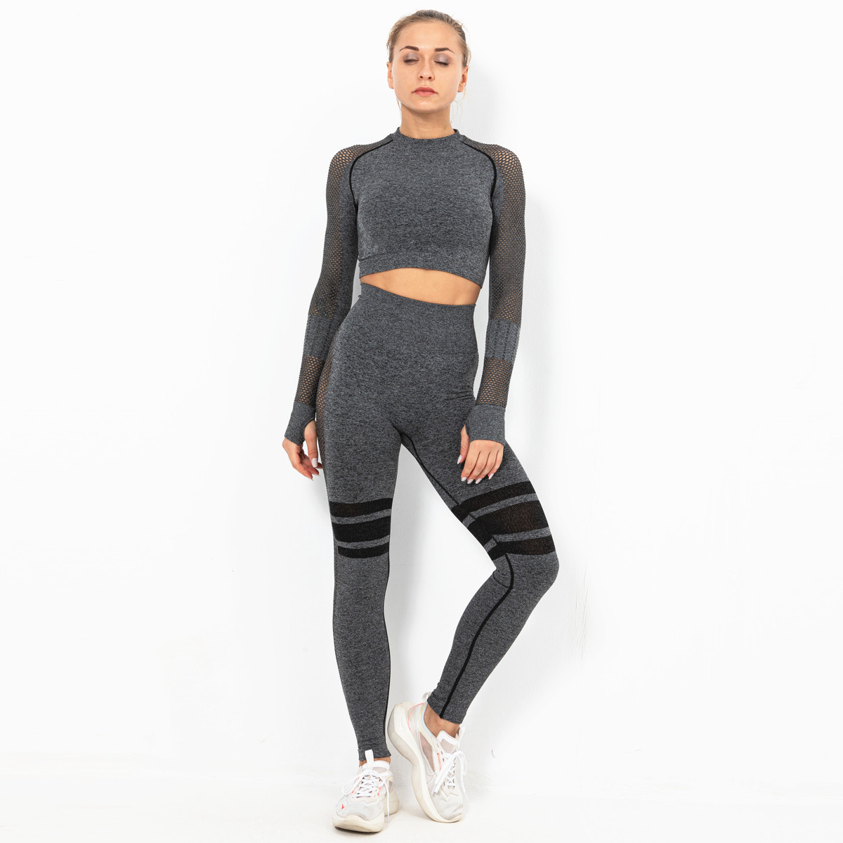 seamless hip-lifting high waist fitness suit  NSNS10715