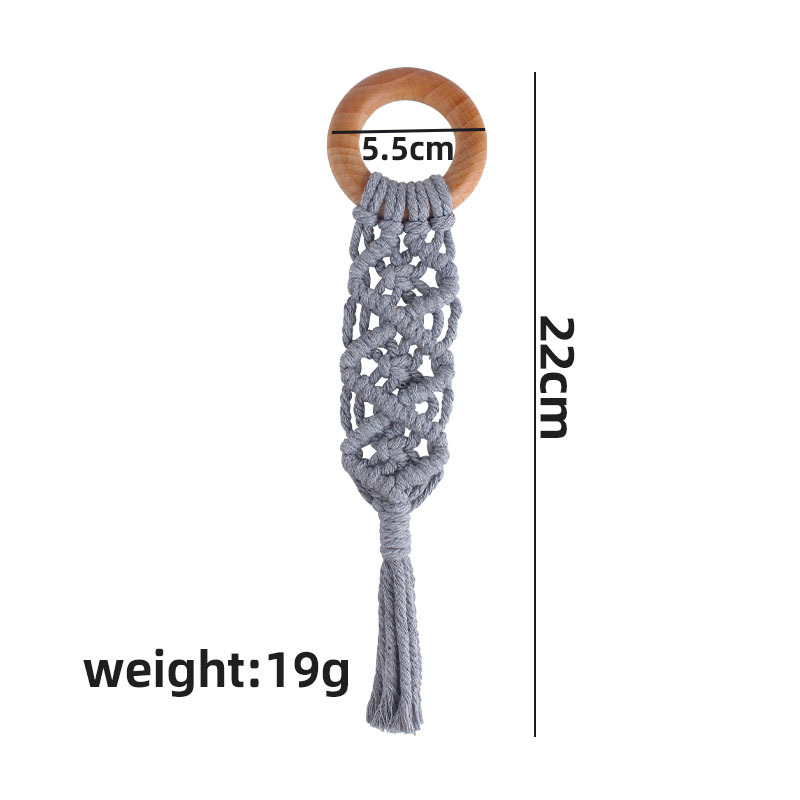 Bebé suministros populares Beech anillo juguetes para niños DIY bebé creativo hecho a mano cuerda de algodón tejido molar Juguetes