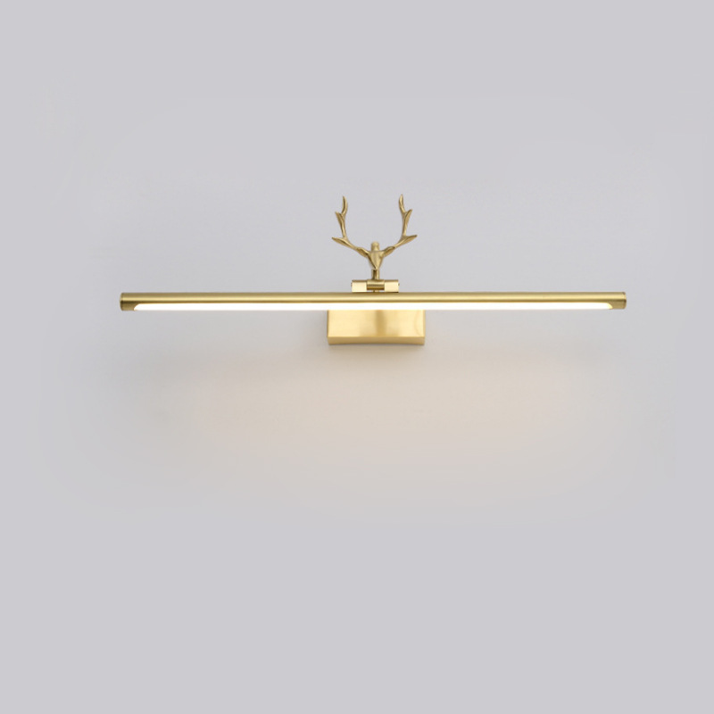Nordic Antler Wall Lamp American All-copper Bedside Lamp Bedroom Simple Modern Living Room Wall Lamp Bathroom Mirror Headlight