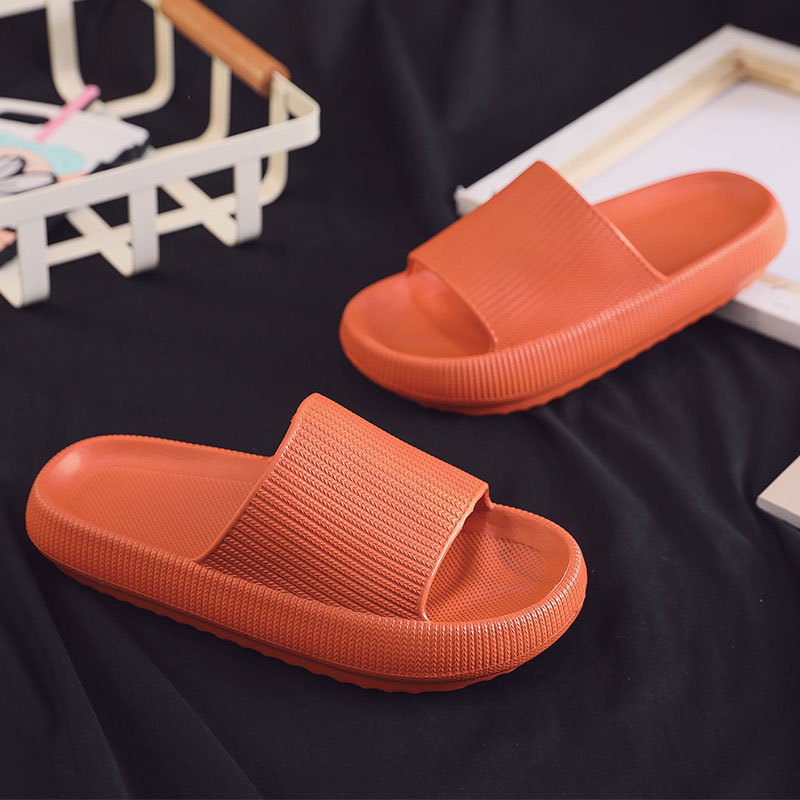 Bathroom thick bottom slippers female summer cross border lovers home cool slippers soft bottom EVA household slippers male