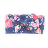 Children's headband for new born, hair accessory with bow, floral print
