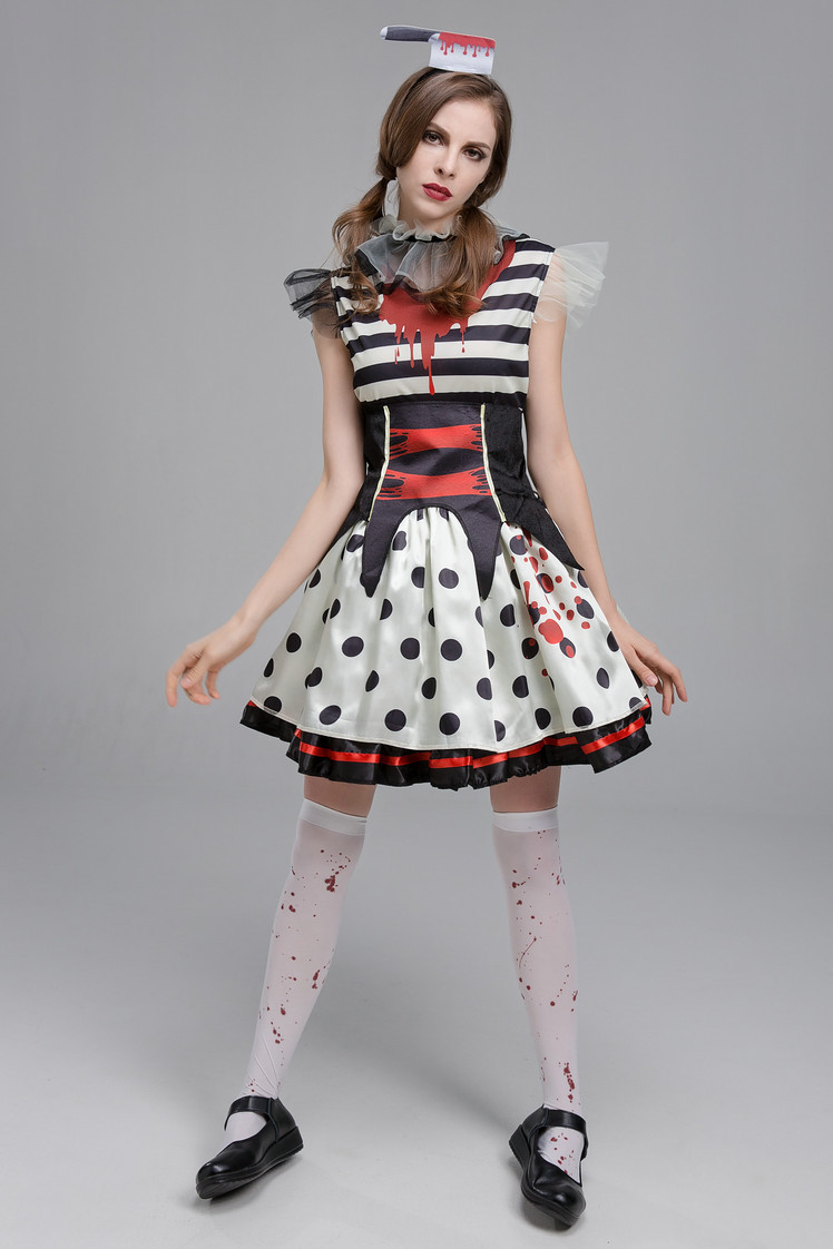 horror bloody print masquerade costume nihaostyles wholesale halloween costumes NSQHM79240