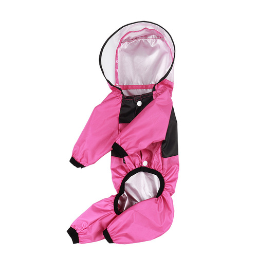 Amazon Pet Clothing Dog All-season Raincoat Four-legged Clothes Transparent PU Waterproof Clothing Manufacturer