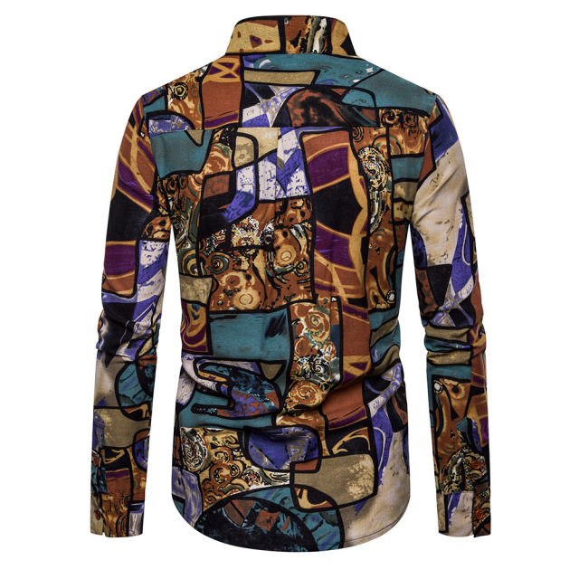 Long sleeve shirt fashionable multi color slim shirt