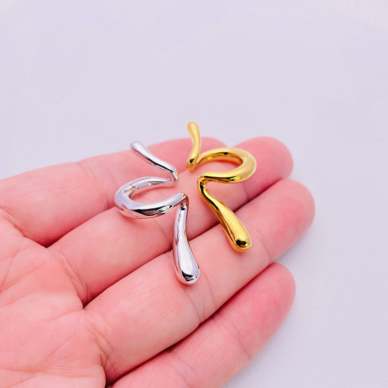 1 Piece Novelty Irregular Plating Copper Ear Cuffs display picture 8