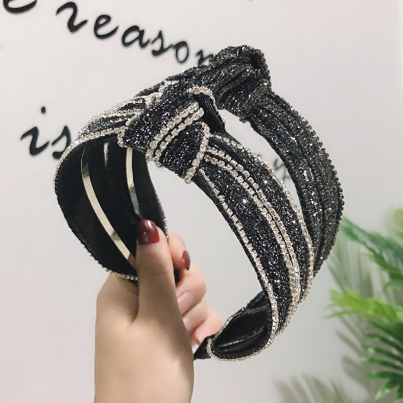 Fashion Hair Accessories Wholesale Bright Silk Headband Ultra Flash Fashion Hair Hoop Women display picture 1