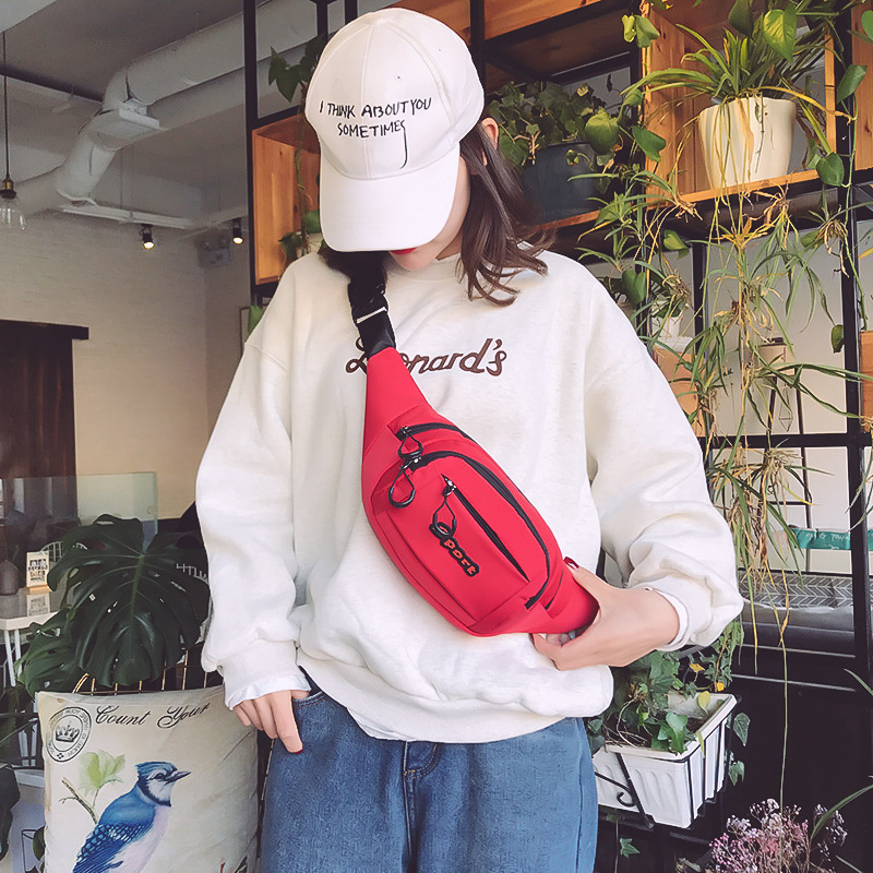 2021 nuevo bolso de cintura para hombres deportes al aire libre impermeable crossbody mochila coreano multifuncional bolsa de pecho de tela lavada de nylon