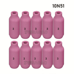 Cross-border tungsten inert gas welding machine parts WP-17/18/26 TIG welding gun ceramic nozzles 10N50 ceramic nozzle protector welding gun