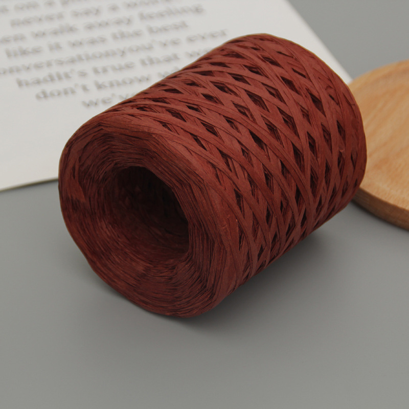 Lafite cuerda de papel kindergarten cuerda trenzada hecha a mano para hornear cinturón de embalaje 200m color cuerda decorativa ventas directas de la fábrica