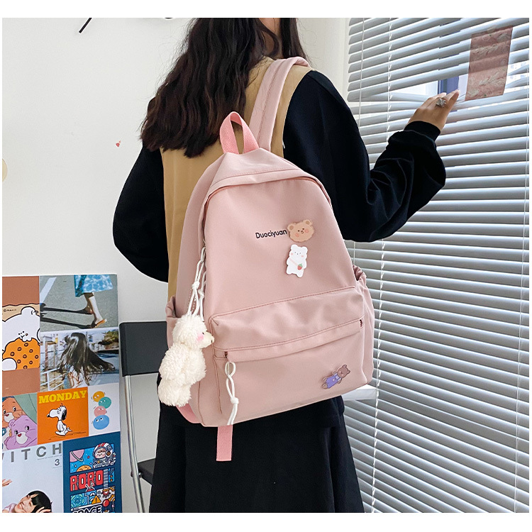 Simple Students Cute School Bag Vintage Soft Backpack display picture 16