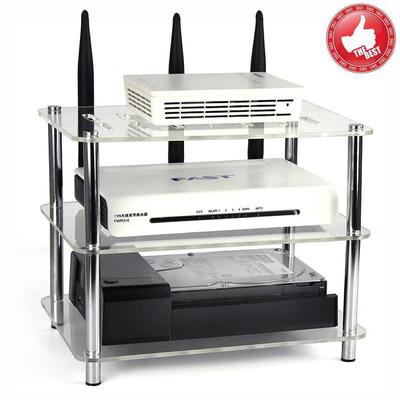 直销无线路由器光猫散热架IPTV机顶盒支架三层四层隔板置物架特