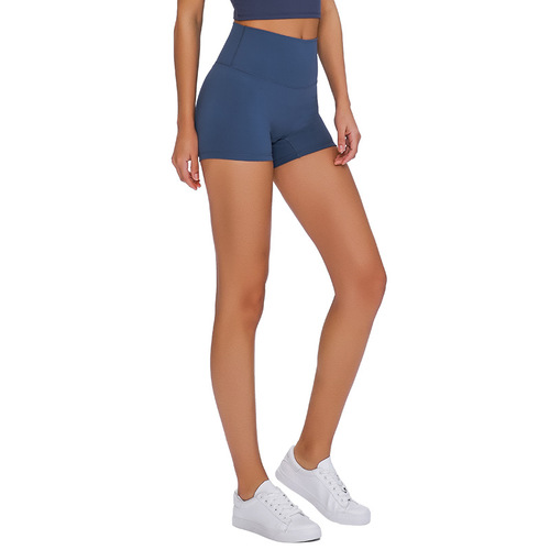 One piece drop shipping new style spring and summer nude-feeling no T-line fitness shorts elastic slim sports running yoga pants