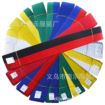Taekwondo belt Black Belt customized Karate Ribbon children Judo Red and white Olivine Tape