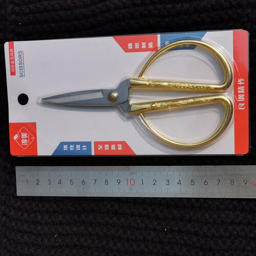 Brand stainless steel dragon and phoenix tailoring household alloy clothing scissors wedding opening ribbon cutting gift handmade scissors