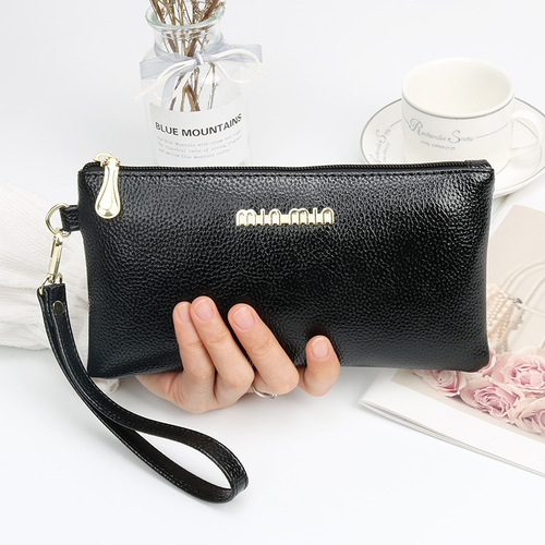 Fashion new women's clutch long wallet litchi pattern soft touch mobile phone bag coin purse women's small bag