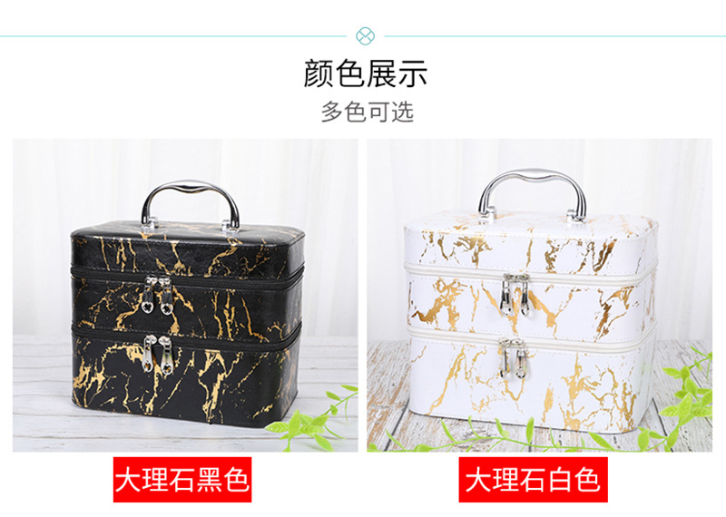 Fashion New Multifunctional Portable Cosmetic Case Makeup Beauty Manicure Toolbox Jewelry Ring Earring Storage Box display picture 5
