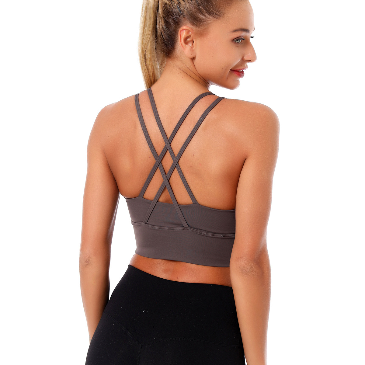 Gather Shockproof Quick-Drying Fitness Bra NSLX20247