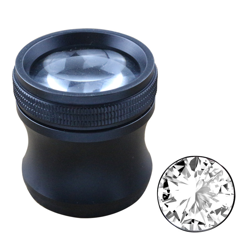 金属筒式放大镜新颖小蛮腰设计黑白双色 量大可以定制颜色20倍