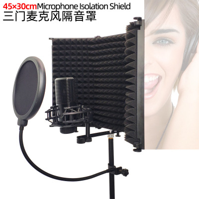 Cross border selling microphone Noise barriers Large 45x30 Windbreak Sound recording Noise abatement Capacitance Microphone Sound-absorbing