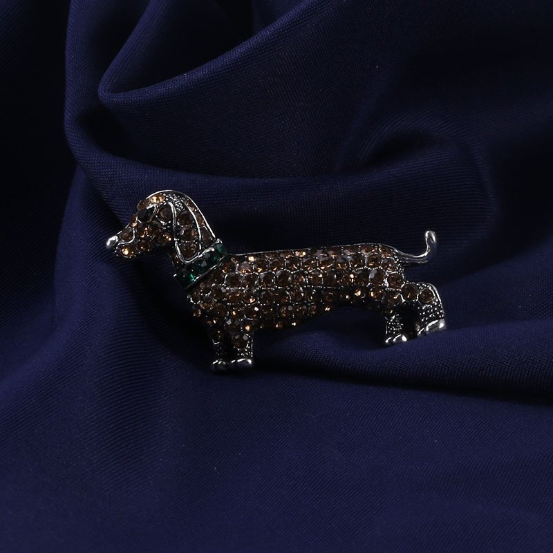 Cute Style Cute Pin Dog Alloy Inlay Rhinestones Women's Brooches