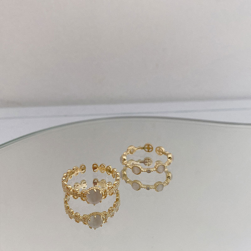 Verstelbare gouden kattenoog ring voor dames designer sieraden_voghion.com