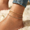 Fashionable accessory, metal chain, ankle bracelet, European style, simple and elegant design