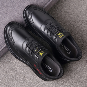 秋季新款黑色增高6cm低帮休闲懒人鞋男增高8cm乐福鞋男百搭皮鞋男