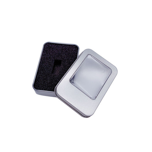 Tinplate U disk small square box Badge gift metal packaging box U disk large square box Window U disk small iron box