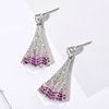 Fashionable zirconium, earrings, accessory, European style, wholesale