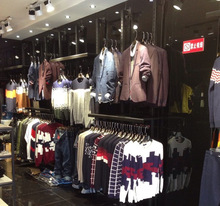 服装展示架上墙组合货架AA立柱正挂侧挂衣服架子男装店陈列中岛架