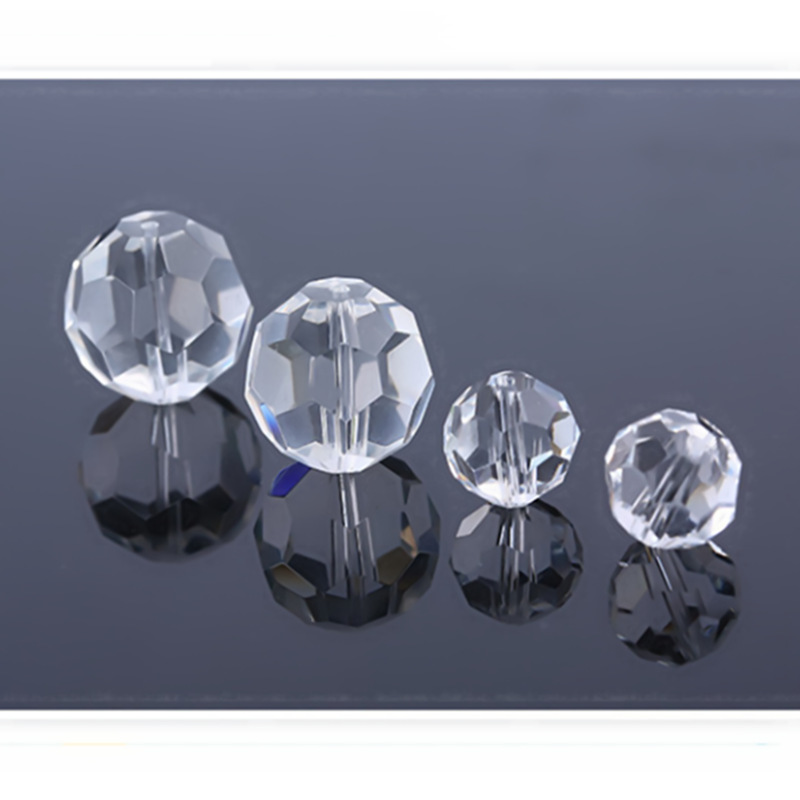 跨境货源透明k9水晶八角珠门帘挂饰婚庆酒店工程灯饰配件连接串