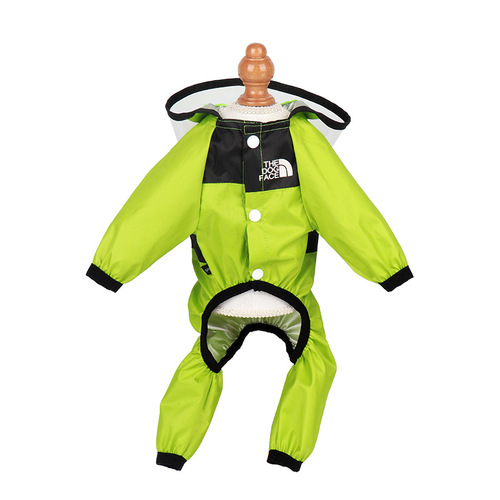 Amazon Pet Clothing Dog All-season Raincoat Four-legged Clothes Transparent PU Waterproof Clothing Manufacturer