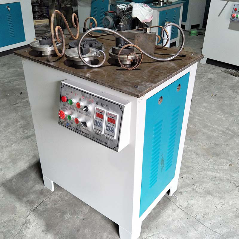 电动弯花机铁艺大门花成型设备扁铁折弯机铁艺花架煨护栏欧式花件