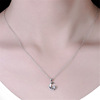 Pendant, necklace, fashionable chain, Korean style, 18 carat, simple and elegant design