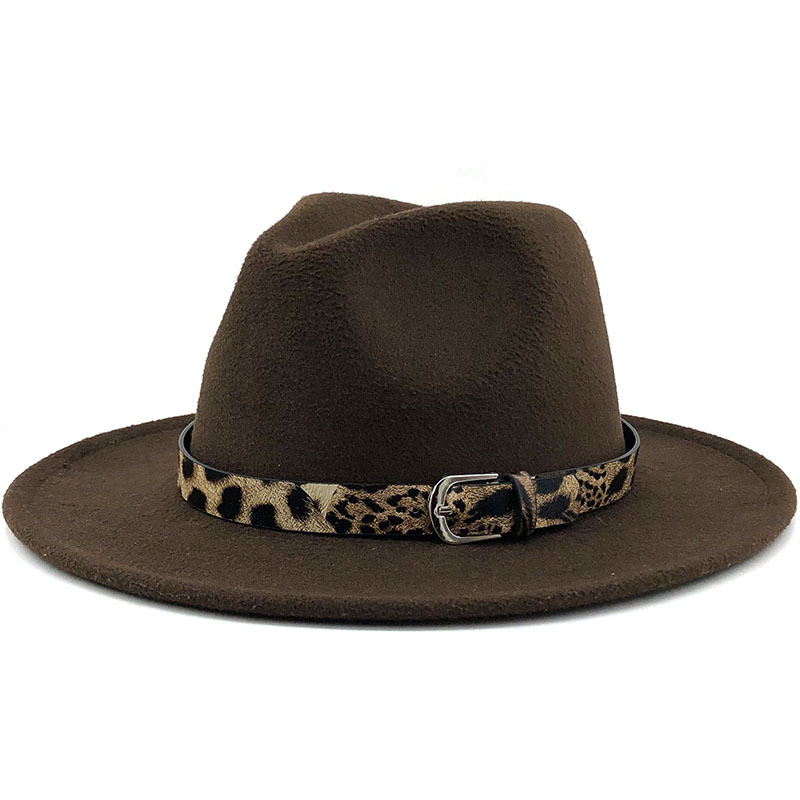 Fashion leopard belt woolen jazz hat wholesale Nihaojewelrypicture1