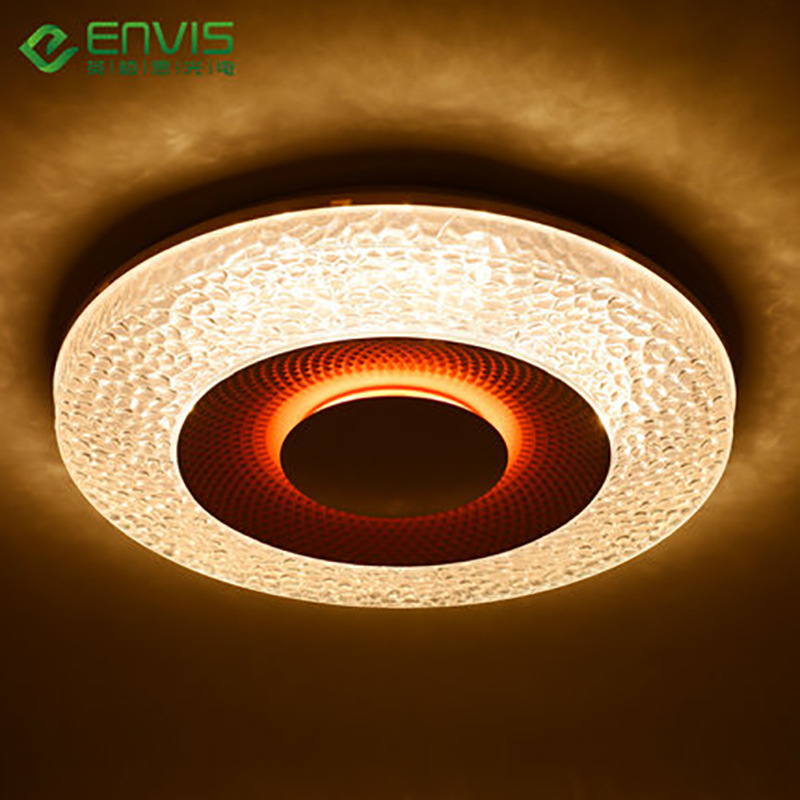 英栢思LED吸頂燈個性鉆石面圓形無極調(diào)光遙控書房客廳臥室燈燈飾