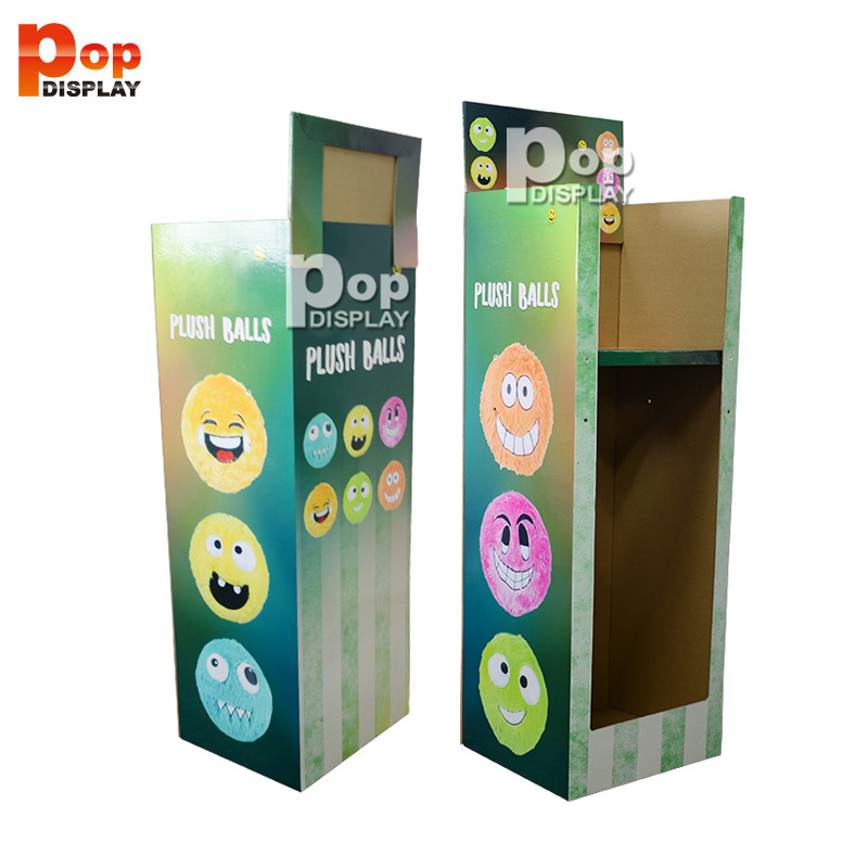 新款超市直立纸陈列架 商场儿童玩具纸货架 毛绒玩具纸货架