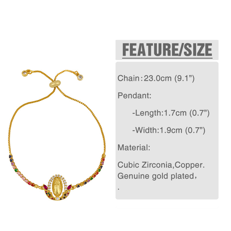 Yiwu Pulsera Nihaojewelrymulticolor Joyas De Diamantes Mary Pulsera Al Por Mayor display picture 1