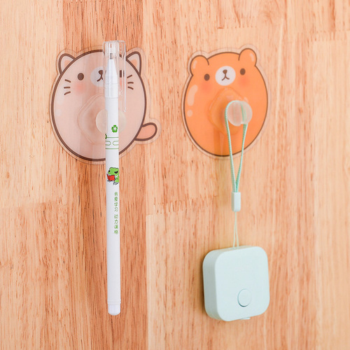 E858 home creative cartoon wall-mounted toothbrush holder bathroom traceless adhesive toothbrush holder durable toothbrush holder