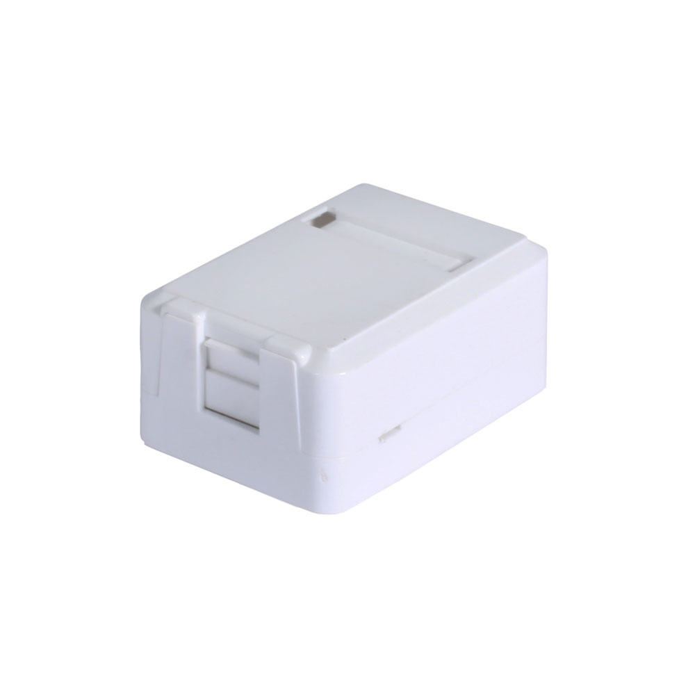 供应单口桌面盒网络电话信息盒空口白色单口桌面盒