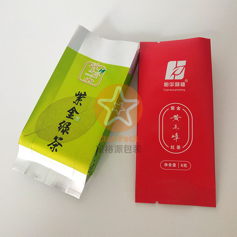 源头东莞工厂来图定购茶叶真空袋 避光防潮纯铝绿茶小包装风琴袋