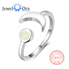 Japan and South Korea Ring Jewelry student fashion To live adjust Bracelets Trill Moon Opal s925 Silver Ring