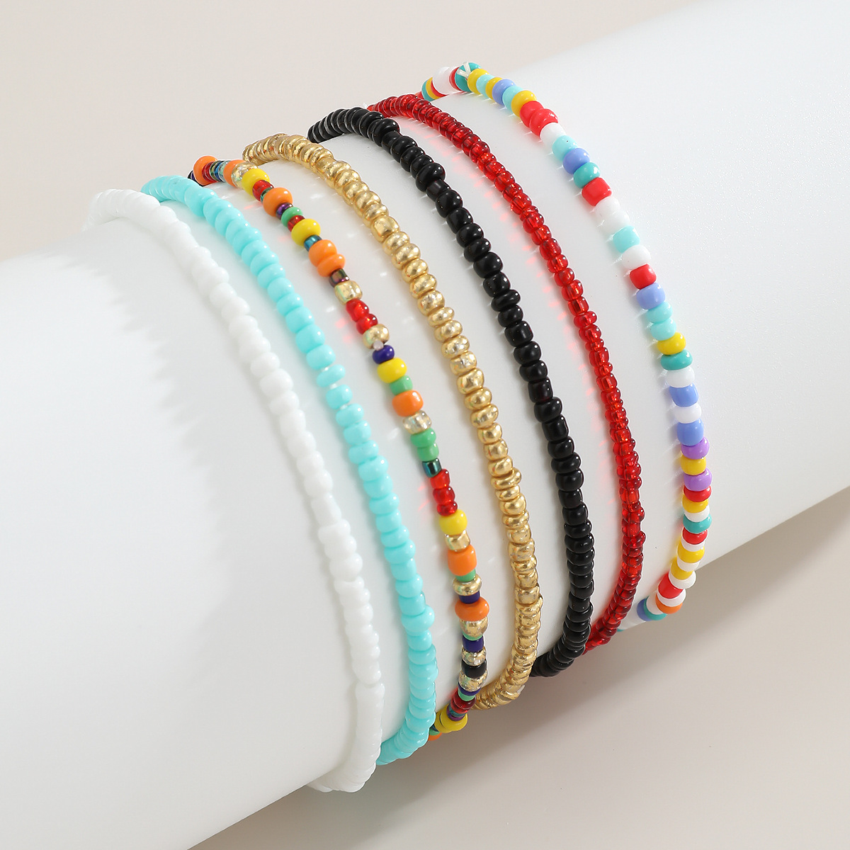 Creative And Fashionable Jewelry Bohemian Style Rice Bead Set Bracelet Color Jewelry Wholesale Nihaojewelry display picture 5