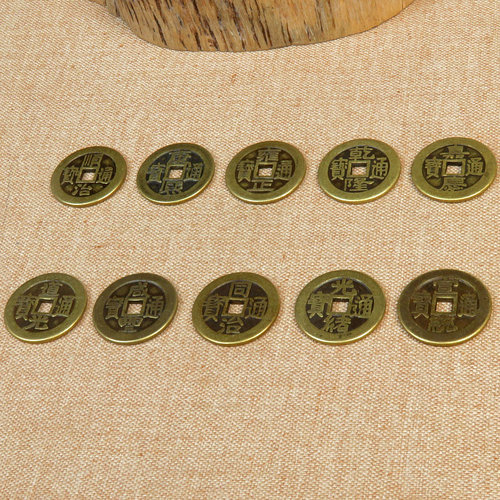 Antique coins thick Five Emperors coins loose money 2.5CM thick real copper Ten Emperors coins Copper coin ornaments metal crafts