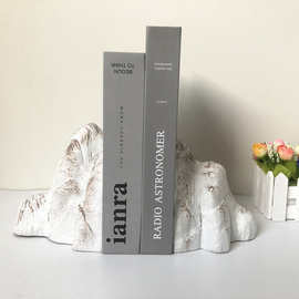 简约现代创意摆件 个性办公室云山书档书靠装饰  树脂工艺品摆件