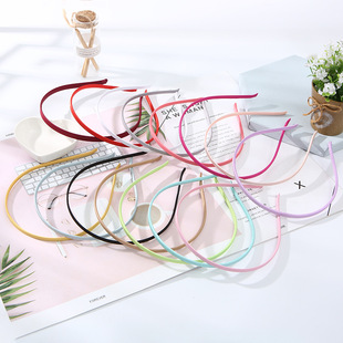 5mm cloth headband U-shaped headband simple satin cloth headband color cloth Iron headband spot wholesale