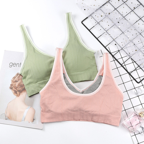 Korean vest 2.0 girl's chest-wrapped seamless tube top, comfortable graphene lining, bottoming, beautiful back, large version L size