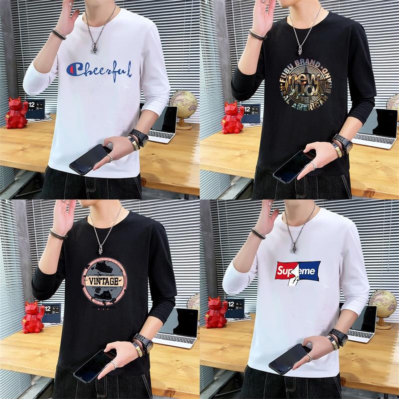 Men's long-sleeved T-shirt explosion new spring and autumn bottoming shirt T-shirt round neck T clothes Tide brand men's supply wholesale