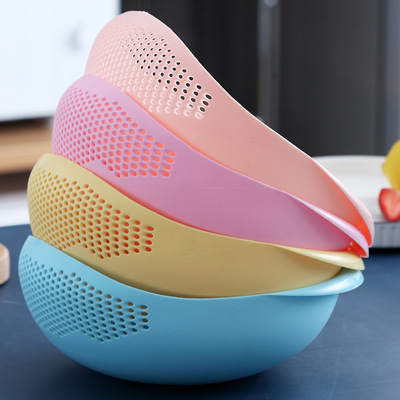 家用创意多功能淘米筛洗米筛家用塑料沥水篮洗菜篮洗米筛淘米神器|ru