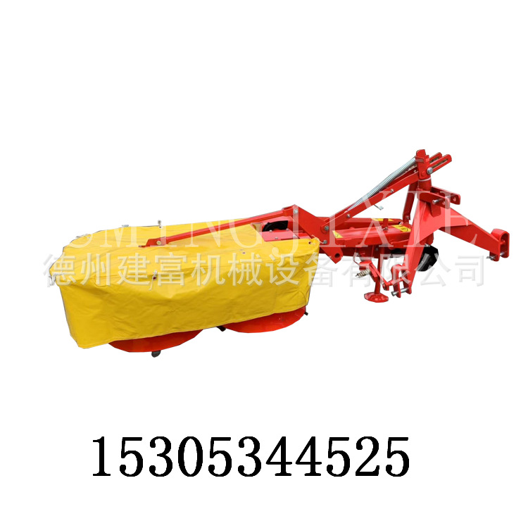 圆盘割草机四轮带后置双圆盘割草机牧草苜蓿割草机收割牧草机器